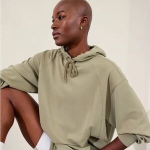 Athleta Seasoft Bubble Hem Hoodie – Olive Branch